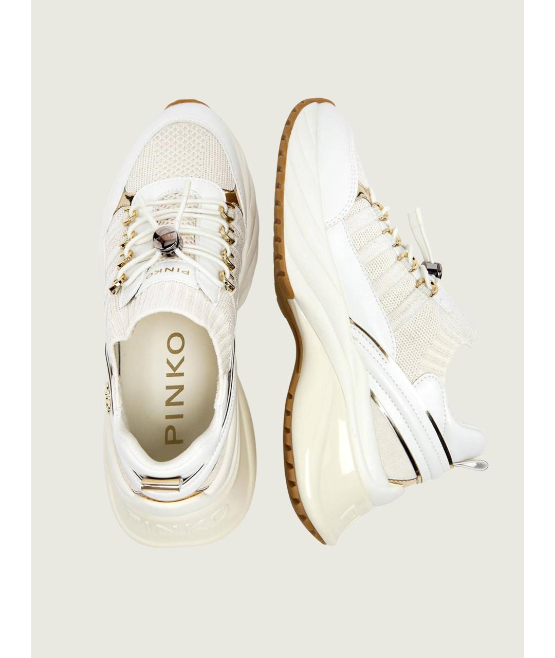 PINKO Белые синтетические кроссовки, фото 3