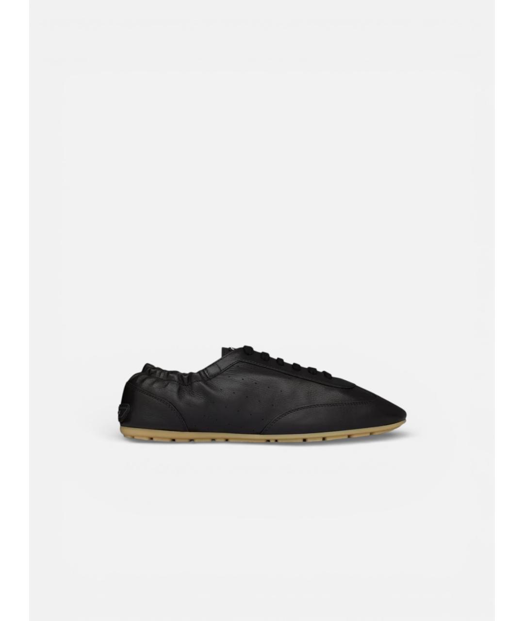 SAINT LAURENT Черные кожаные кроссовки, фото 4