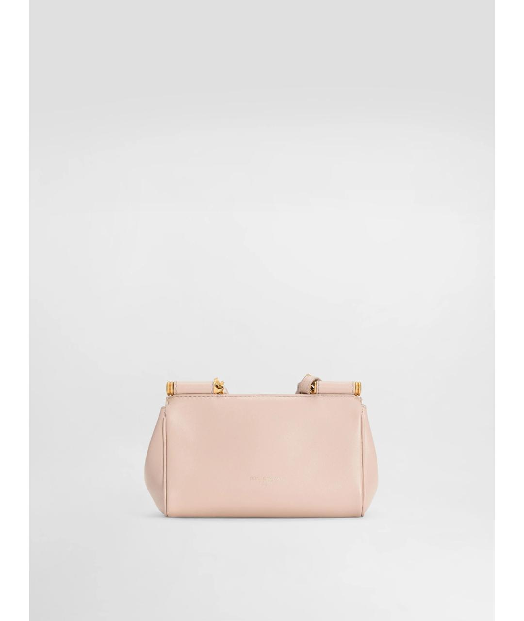 DOLCE&GABBANA Розовая кожаная сумка тоут, фото 4