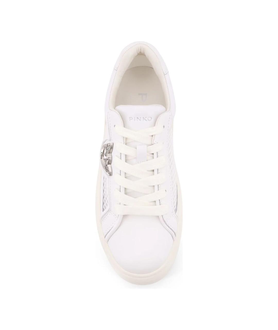 PINKO Белые кожаные кеды, фото 4