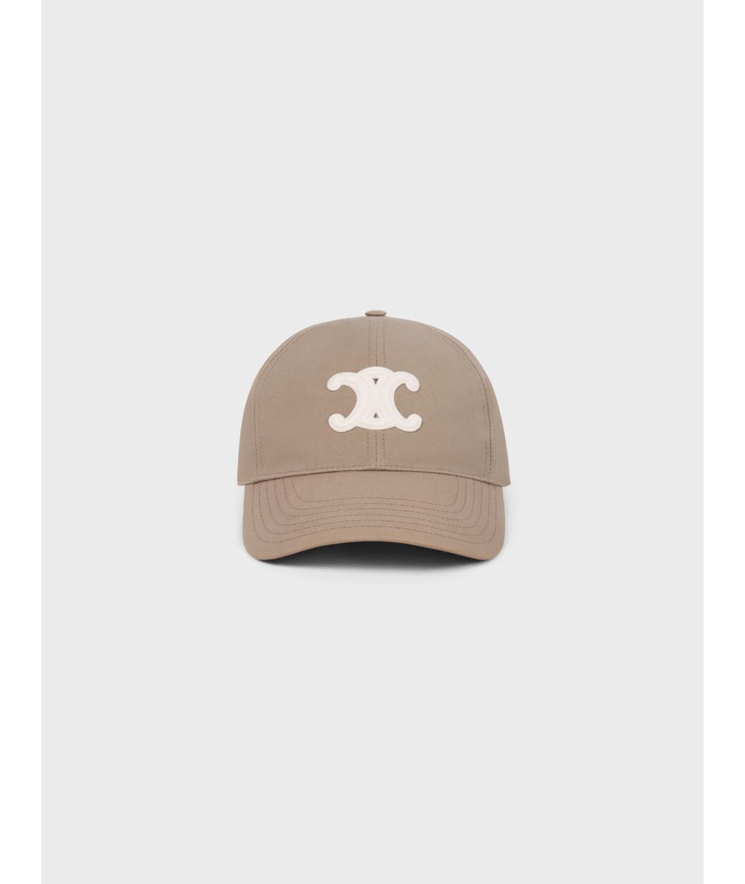 CELINE Бежевая хлопковая кепка, фото 4
