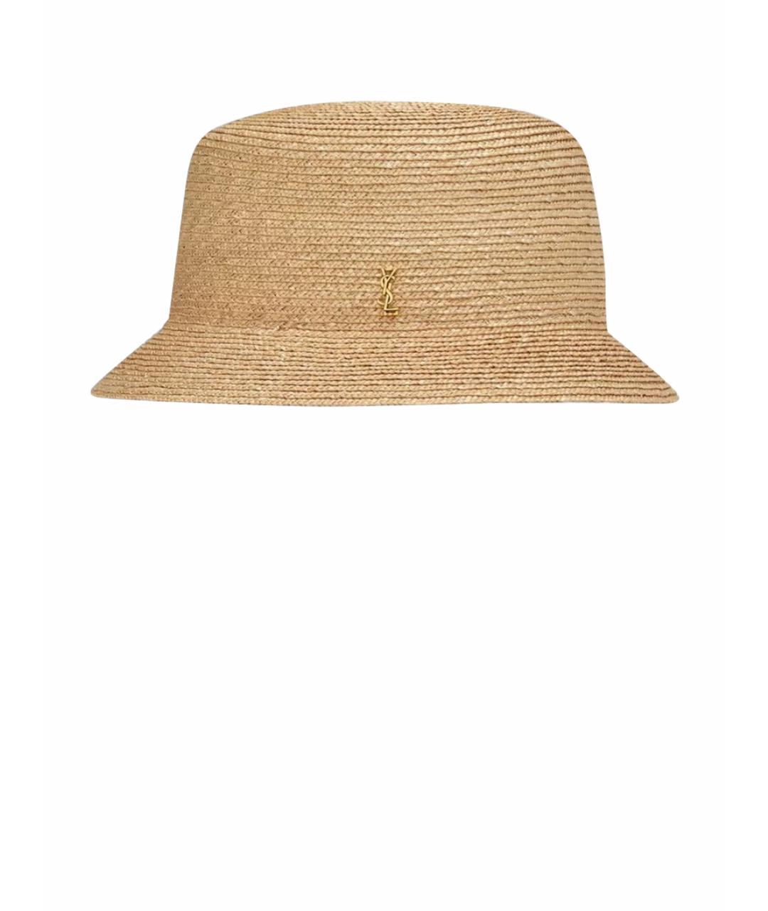 SAINT LAURENT Бежевая шляпа, фото 1