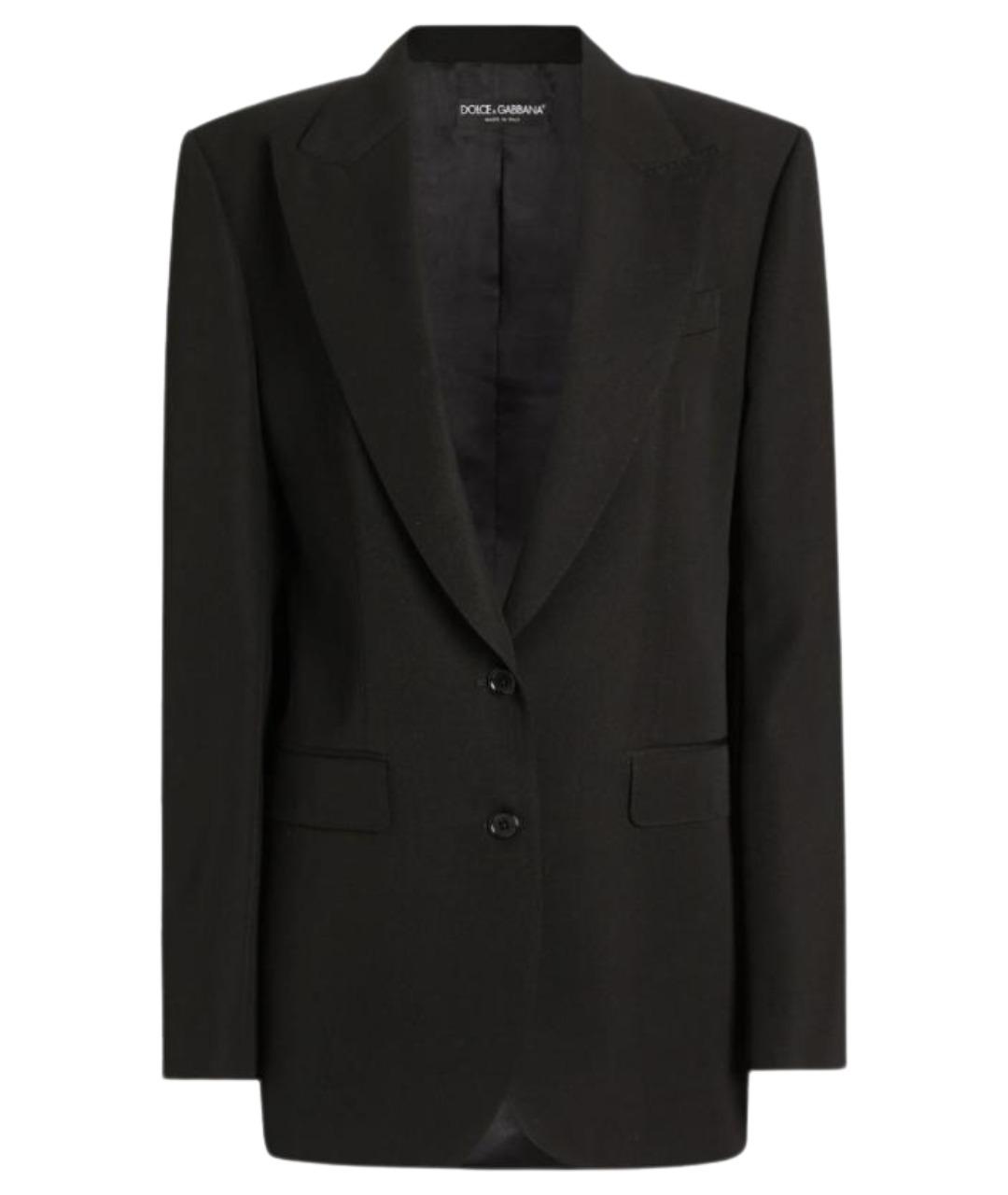 DOLCE&GABBANA Черный шерстяной жакет/пиджак, фото 1