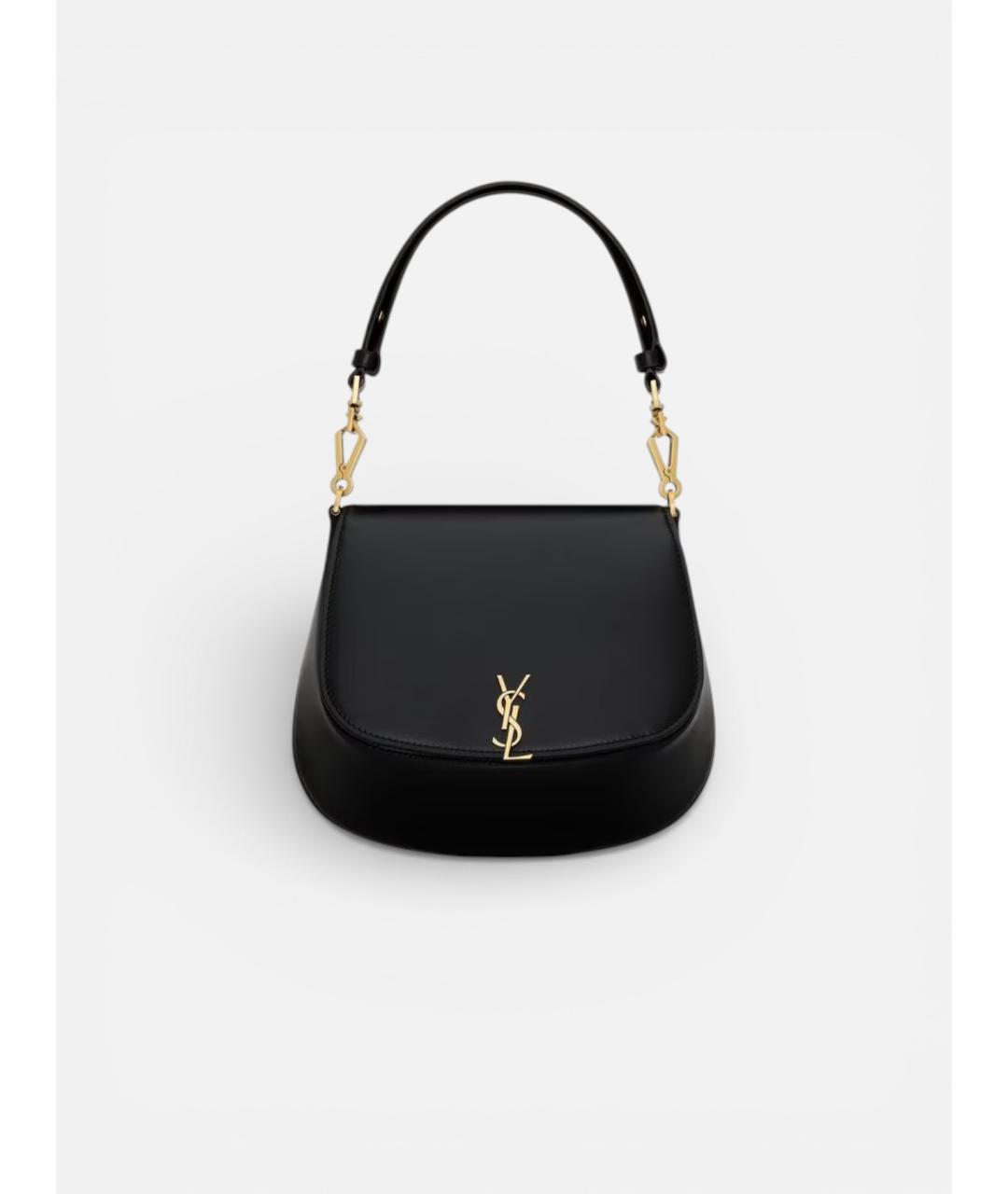 SAINT LAURENT Черная кожаная сумка через плечо, фото 4