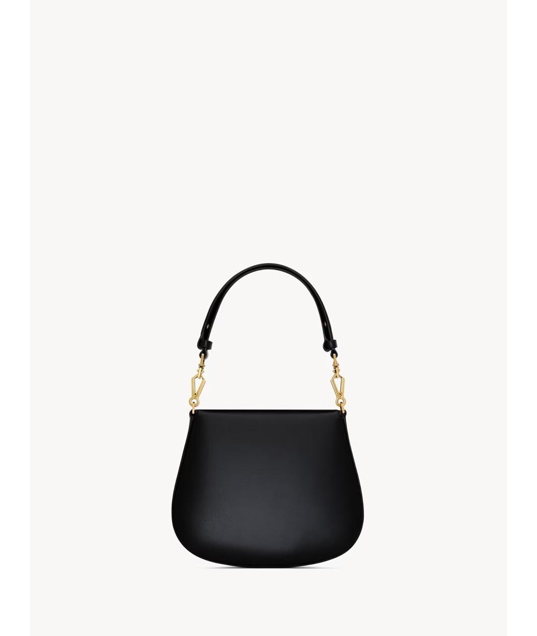 SAINT LAURENT Черная кожаная сумка через плечо, фото 3