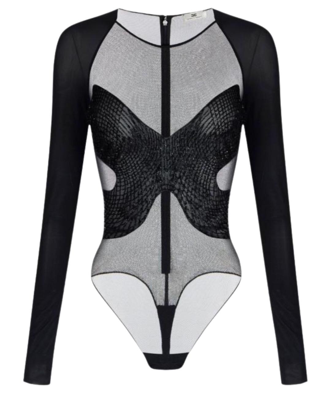 ELISABETTA FRANCHI Черное вискозное боди, фото 1