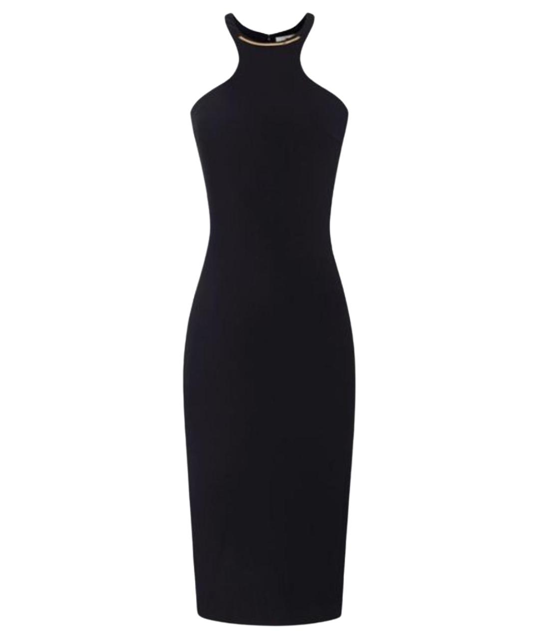 ELISABETTA FRANCHI Черное полиэстеровое коктейльное платье, фото 1