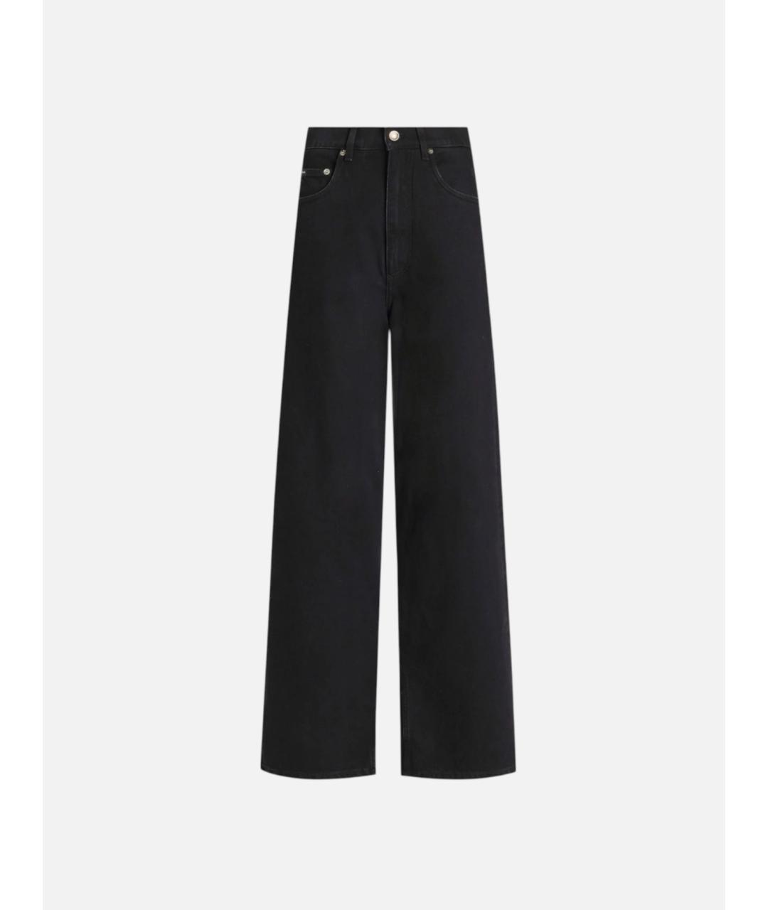 DOLCE&GABBANA Черные хлопковые прямые джинсы, фото 5