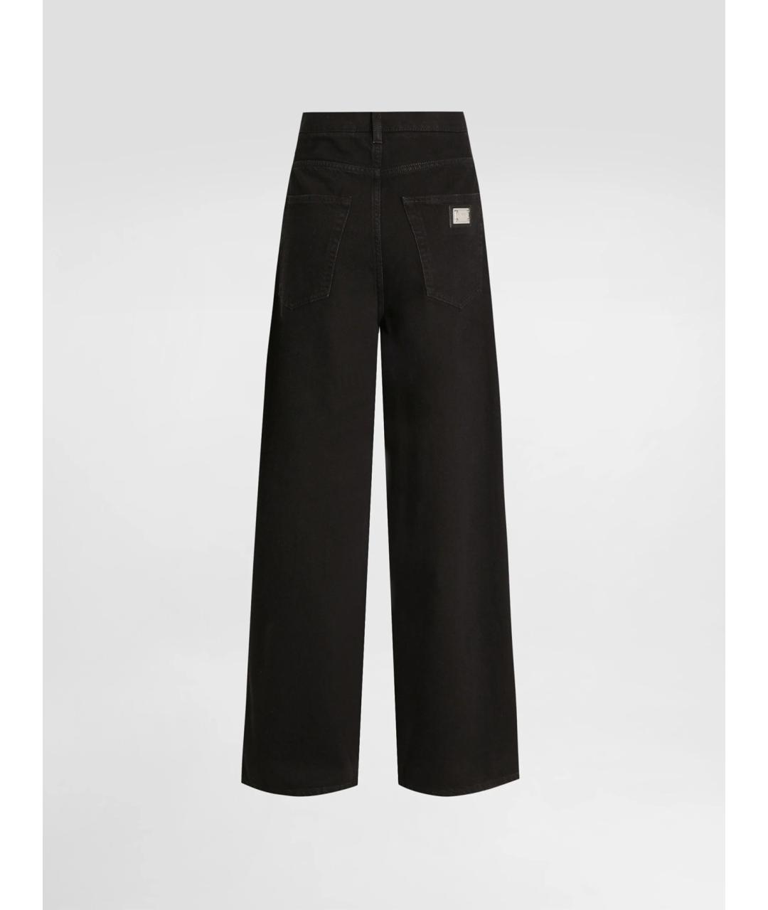 DOLCE&GABBANA Черные хлопковые прямые джинсы, фото 3