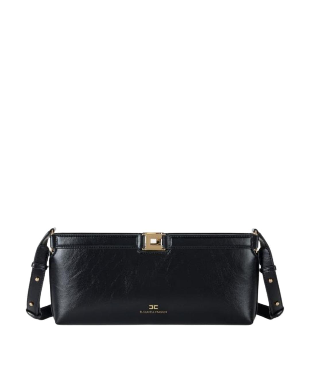ELISABETTA FRANCHI Темно-синяя синтетическая сумка через плечо, фото 1