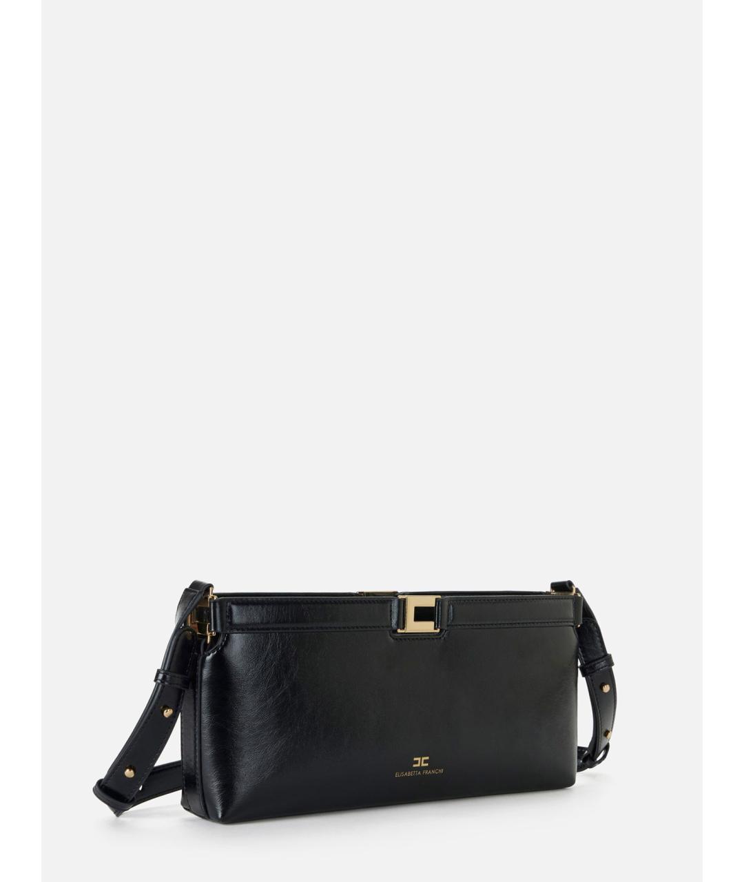 ELISABETTA FRANCHI Темно-синяя синтетическая сумка через плечо, фото 2