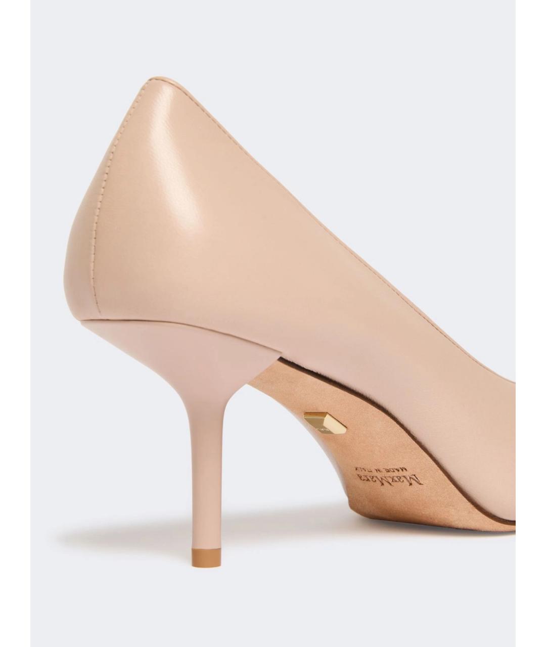 MAX MARA Розовые кожаные туфли, фото 4