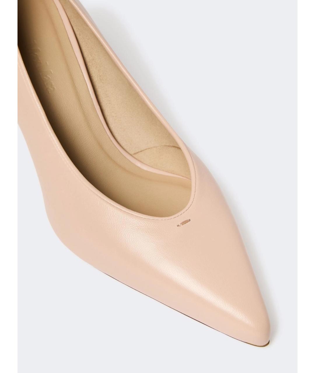 MAX MARA Розовые кожаные туфли, фото 3