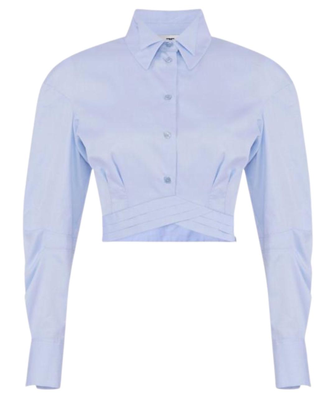 ELISABETTA FRANCHI Голубая хлопковая рубашка, фото 1