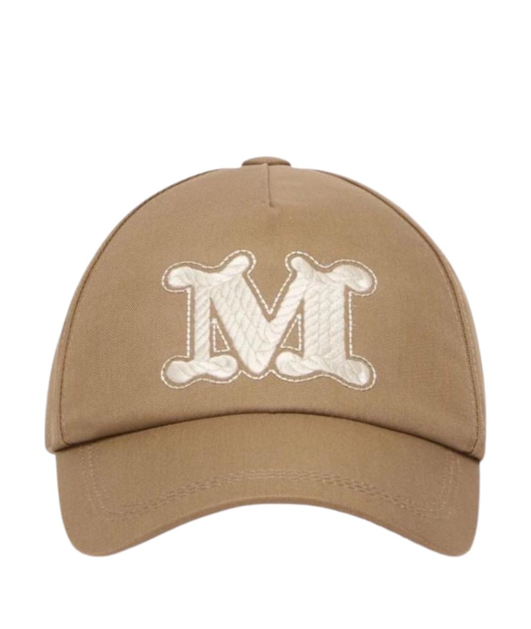 MAX MARA Бежевая хлопковая кепка, фото 1