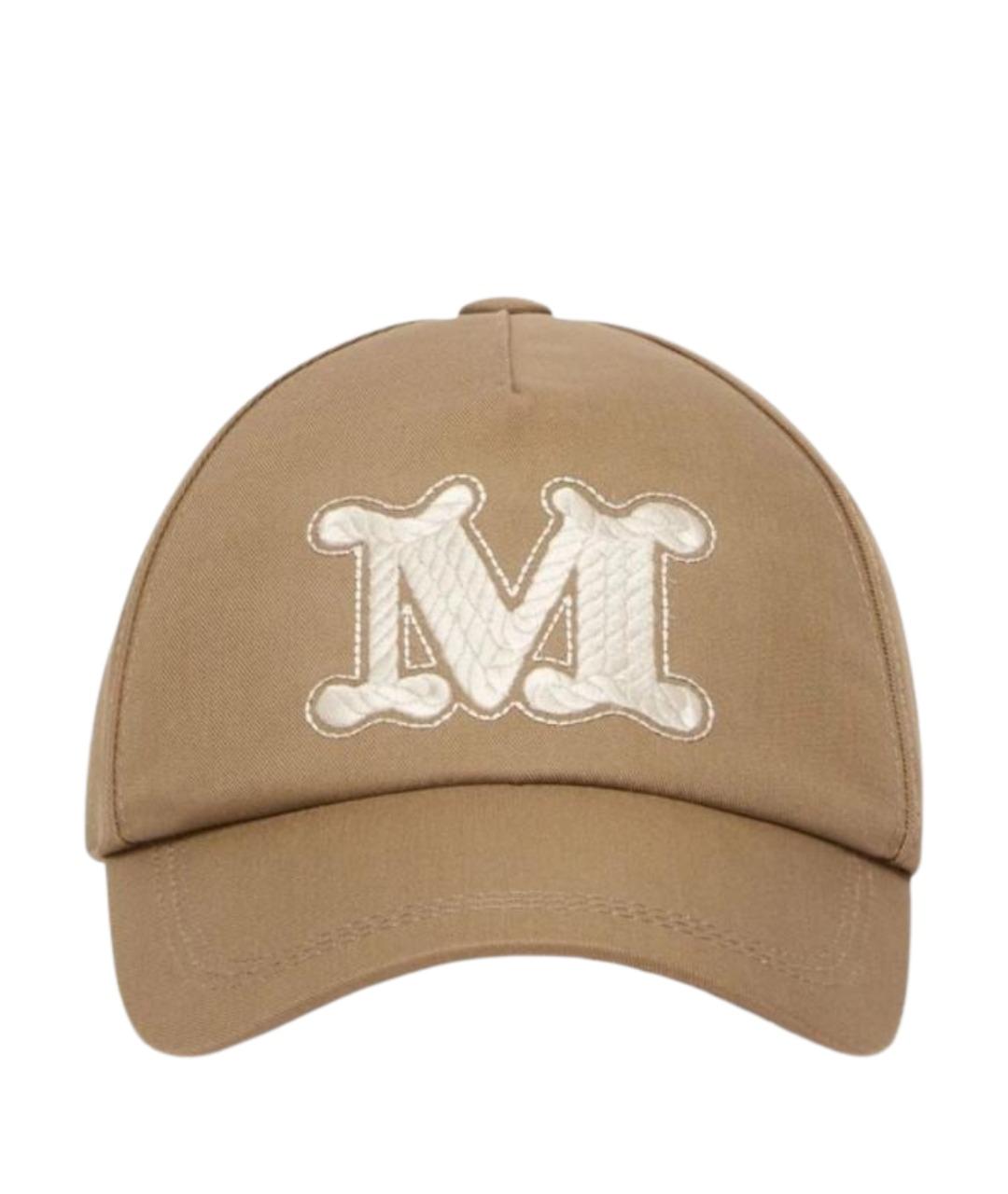 MAX MARA Бежевая хлопковая кепка, фото 4