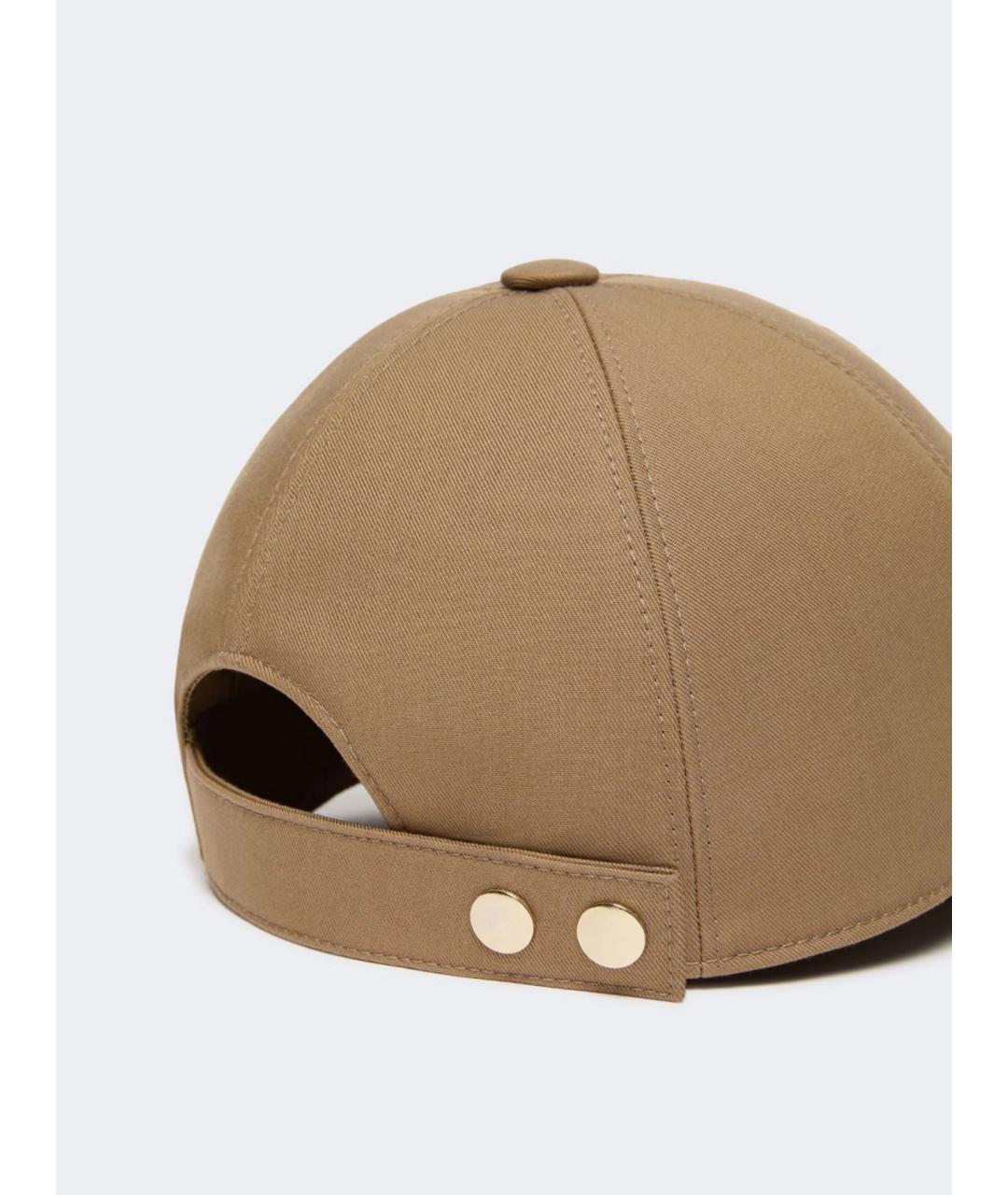 MAX MARA Бежевая хлопковая кепка, фото 3