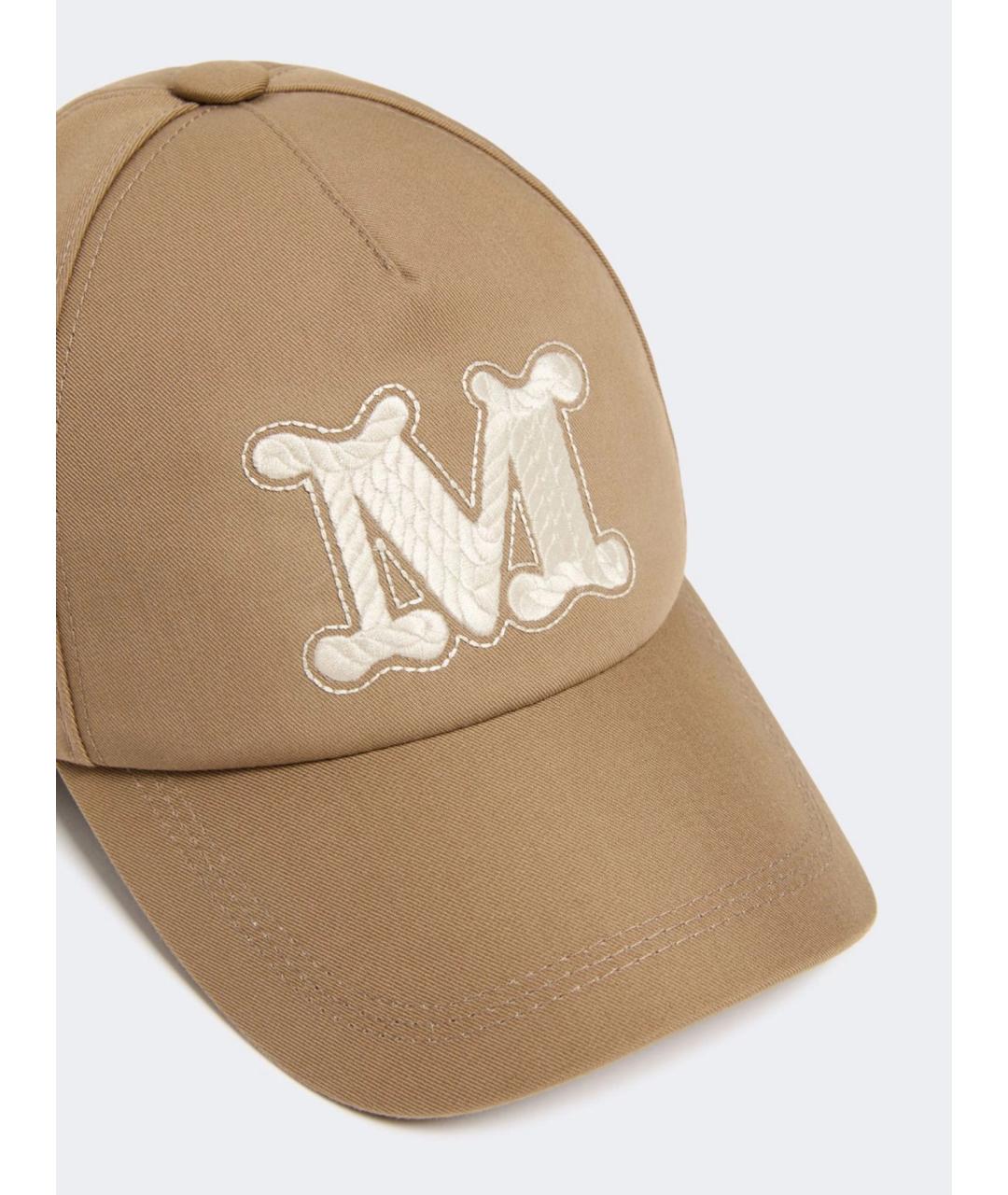 MAX MARA Бежевая хлопковая кепка, фото 2