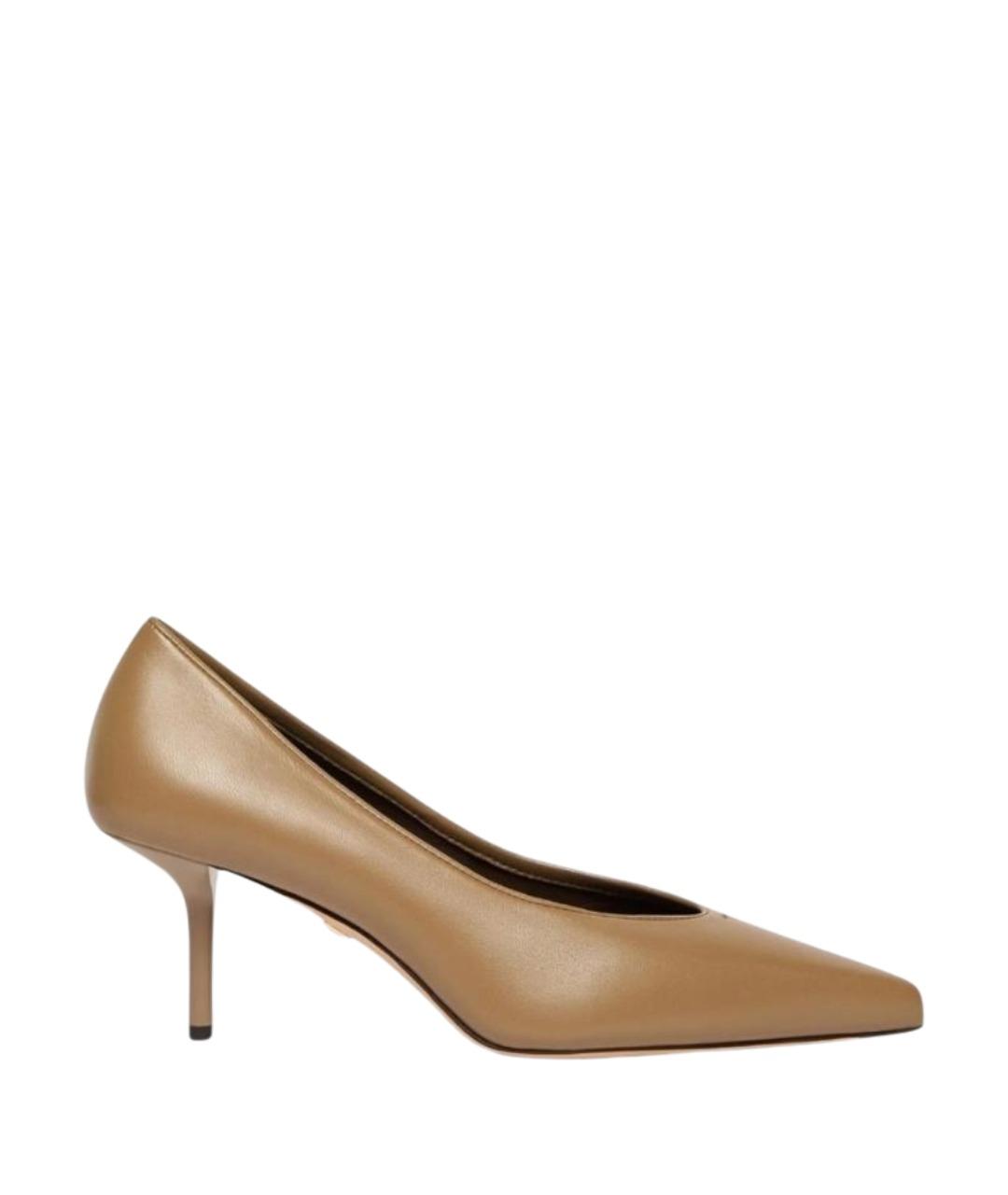 MAX MARA Бежевые кожаные туфли, фото 1