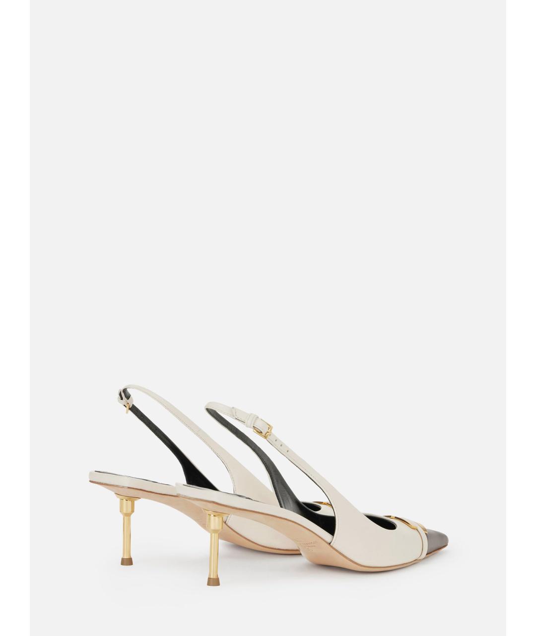 ELISABETTA FRANCHI Белые кожаные туфли, фото 3