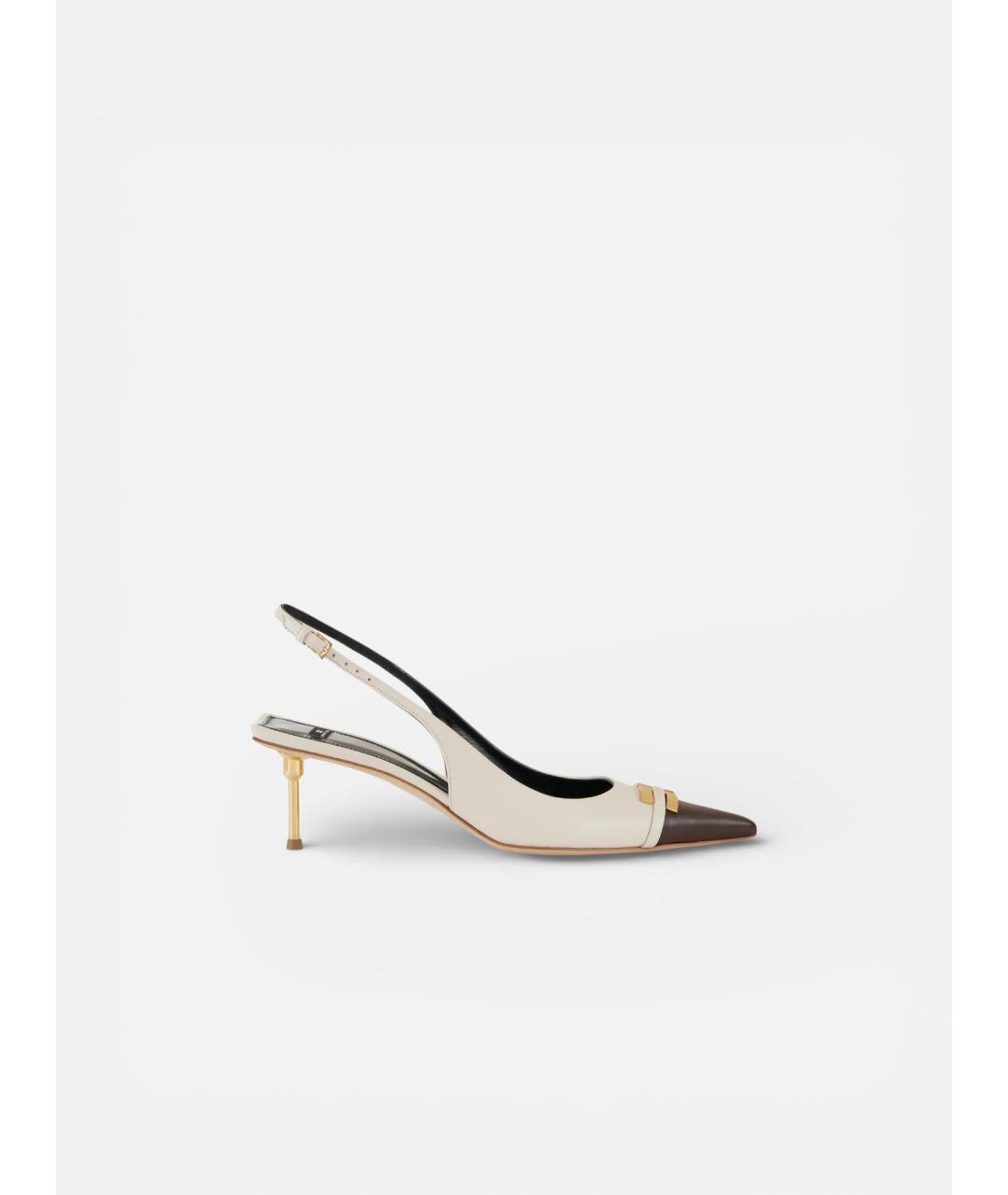 ELISABETTA FRANCHI Белые кожаные туфли, фото 5