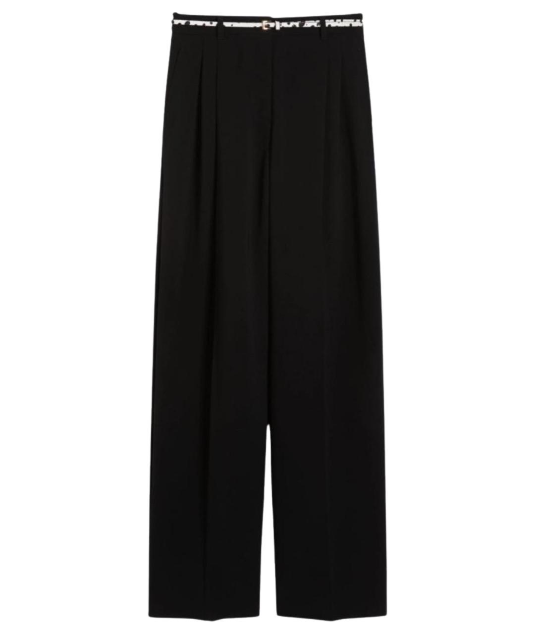 MAX MARA STUDIO Черные ацетатные брюки широкие, фото 1