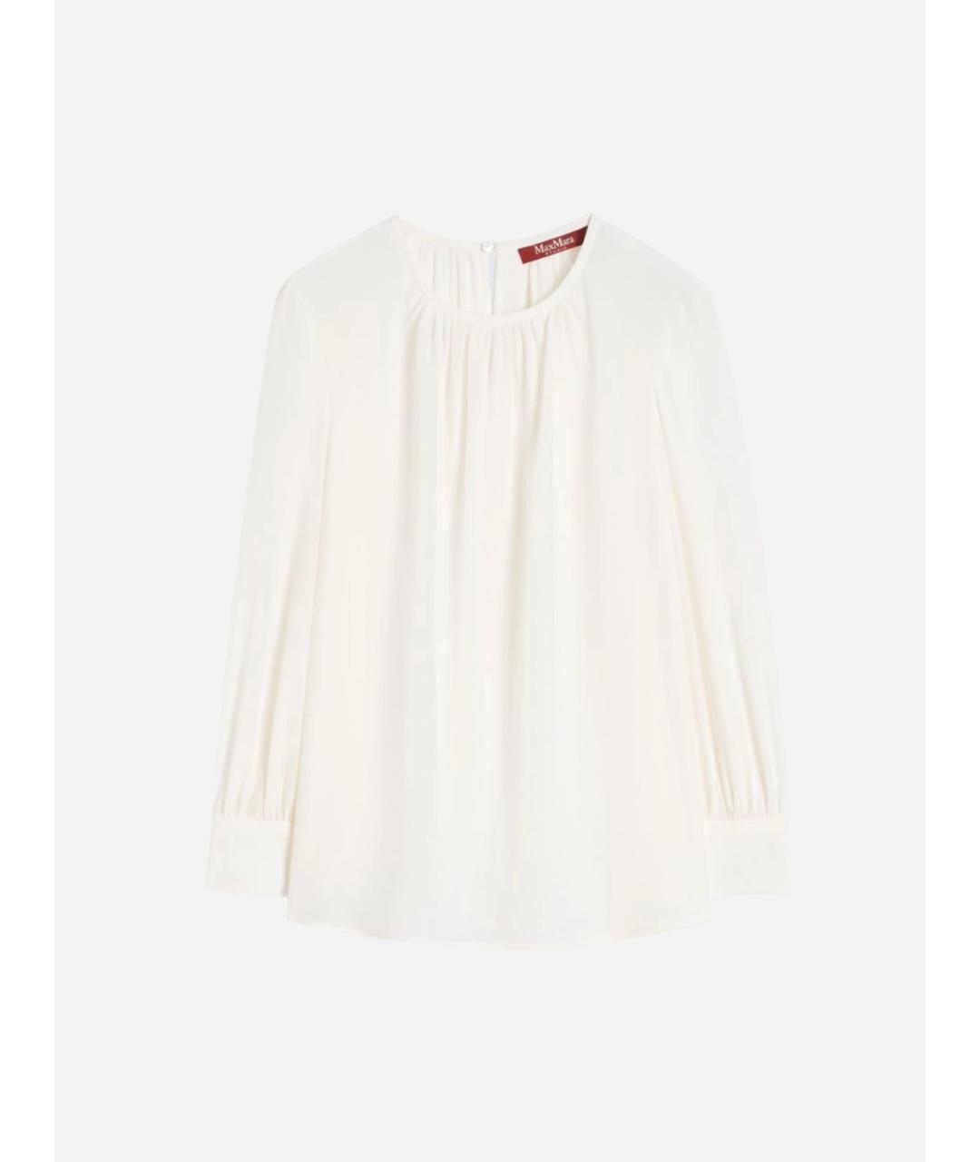 MAX MARA STUDIO Бежевая шелковая блузы, фото 6