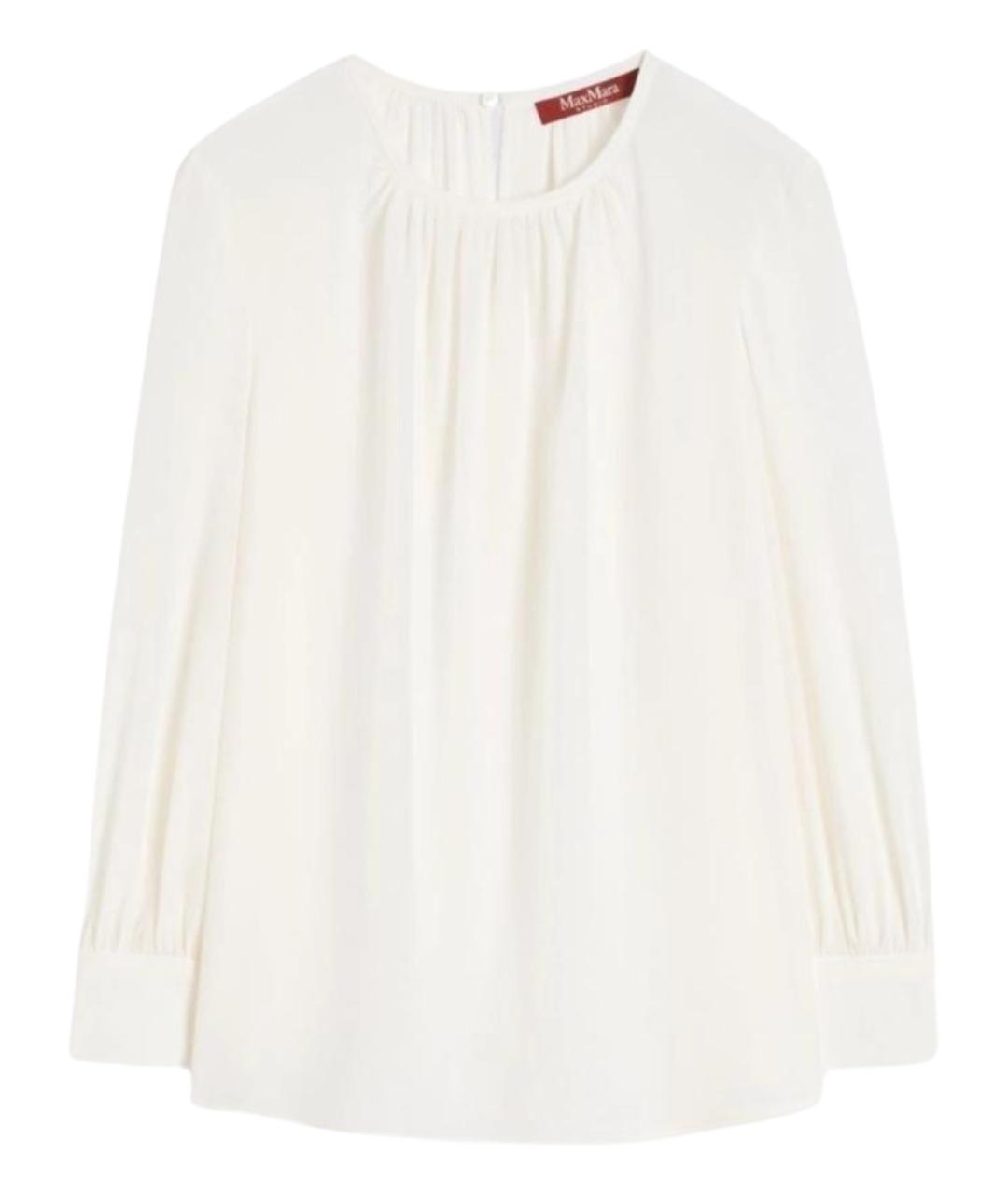 MAX MARA STUDIO Бежевая шелковая блузы, фото 1