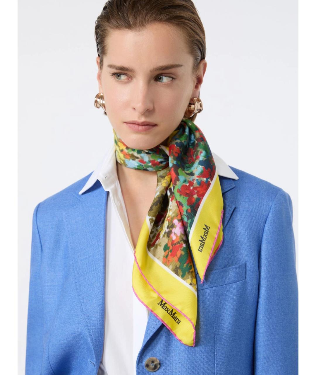MAX MARA Мульти шелковый платок, фото 4