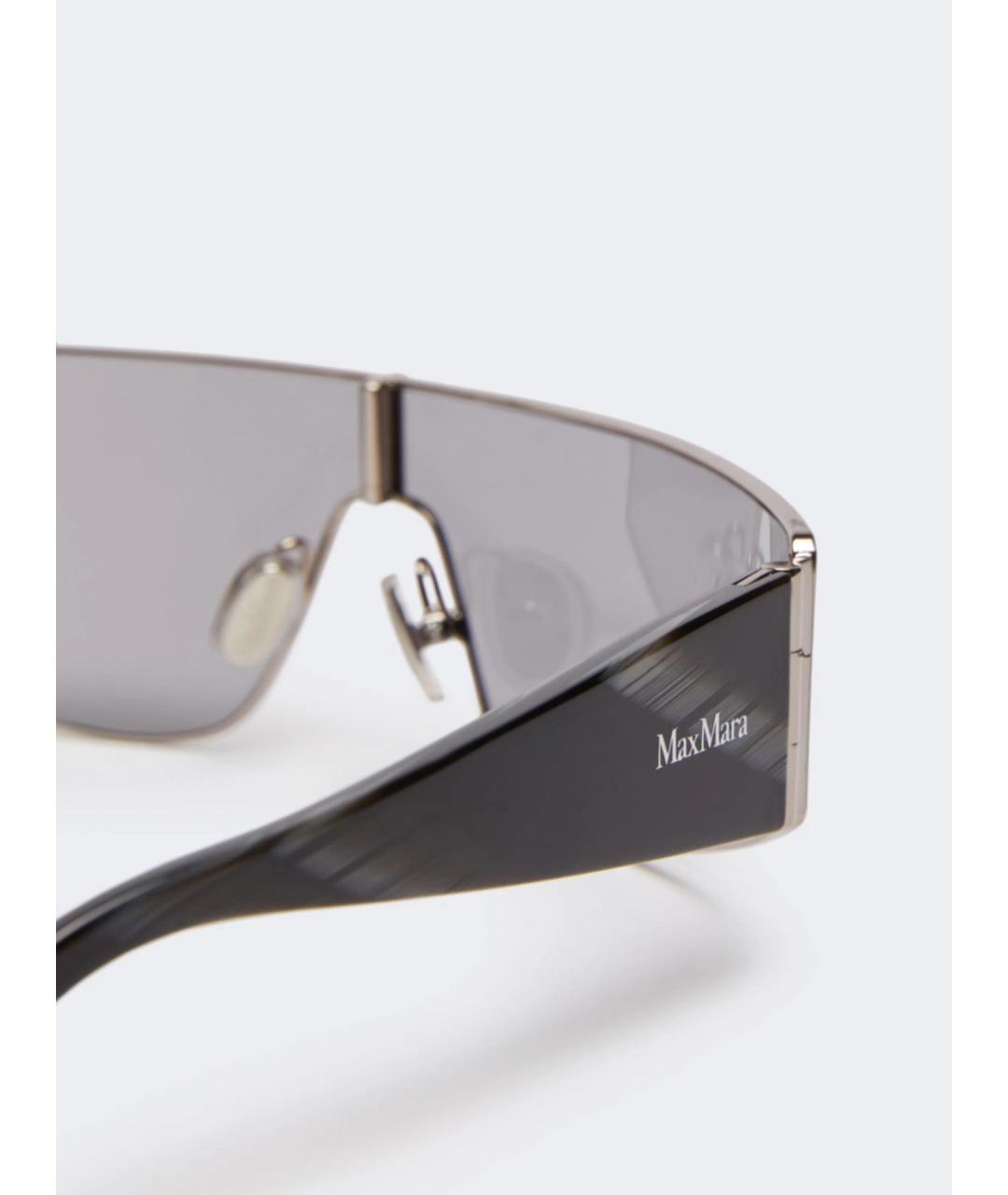 MAX MARA Черные металлические солнцезащитные очки, фото 4