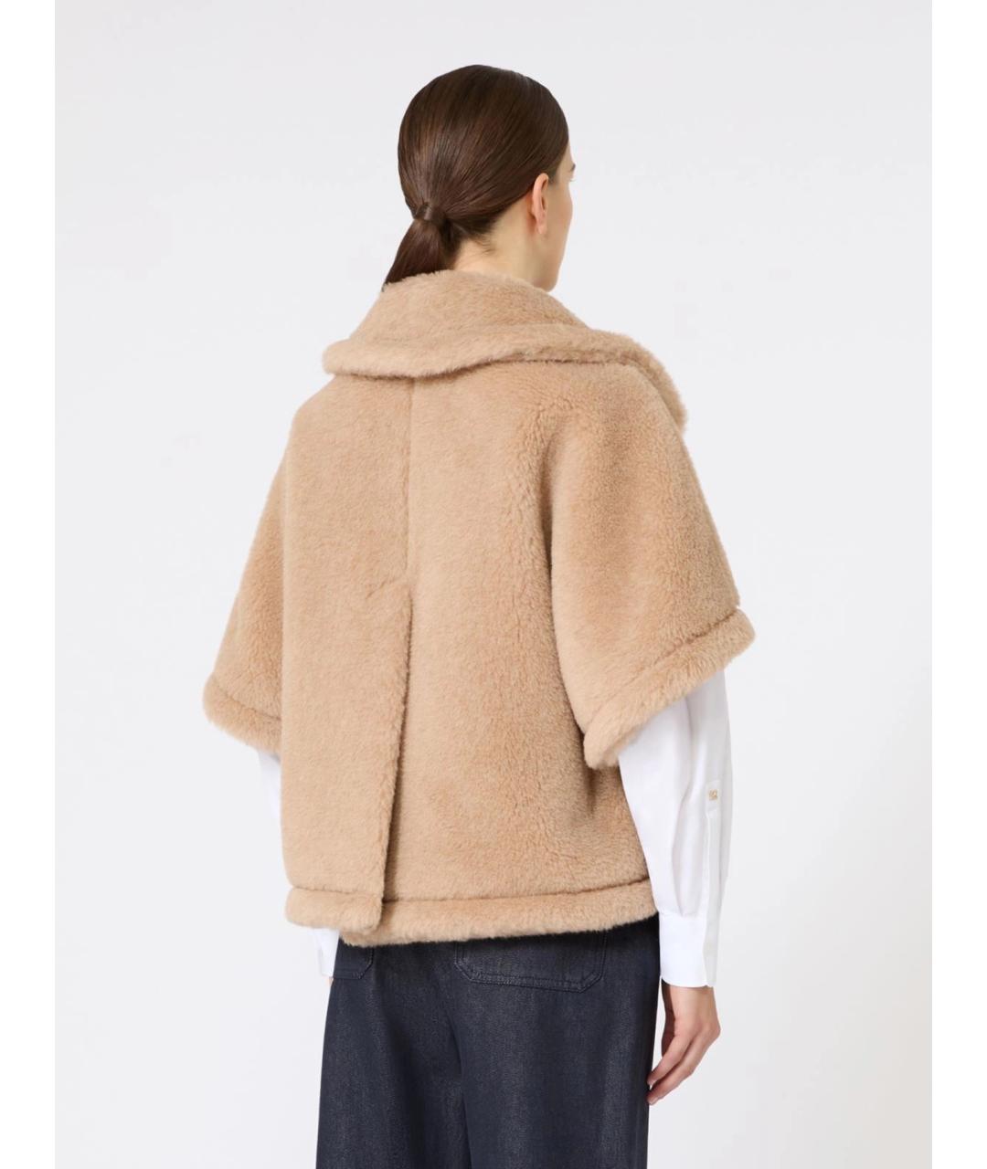 MAX MARA Бежевое шерстяное пальто, фото 4
