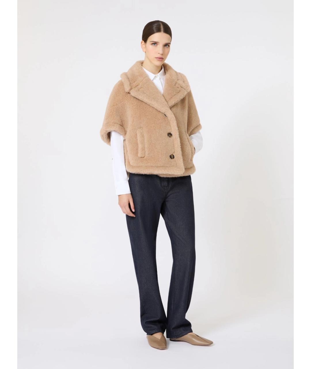 MAX MARA Бежевое шерстяное пальто, фото 2