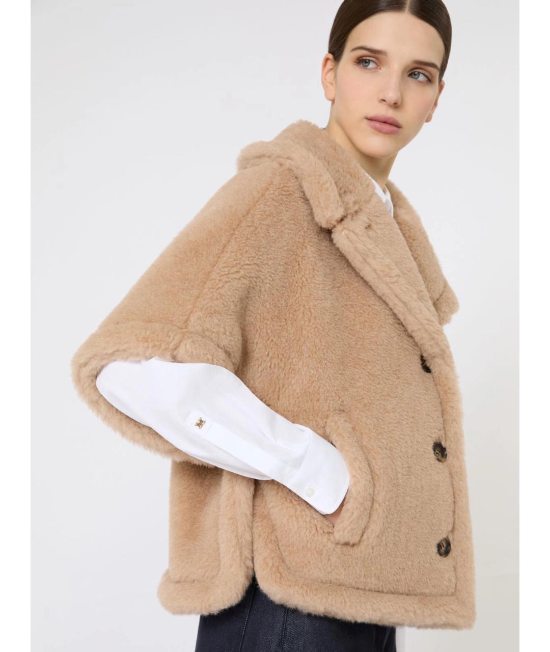 MAX MARA Бежевое шерстяное пальто, фото 5