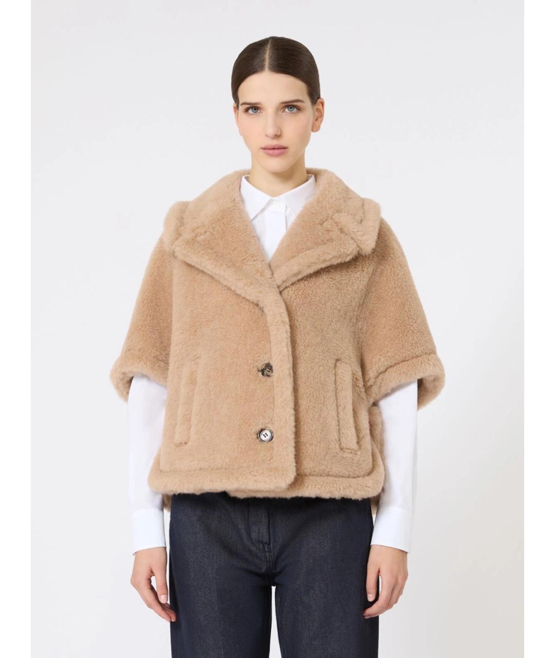 MAX MARA Бежевое шерстяное пальто, фото 3