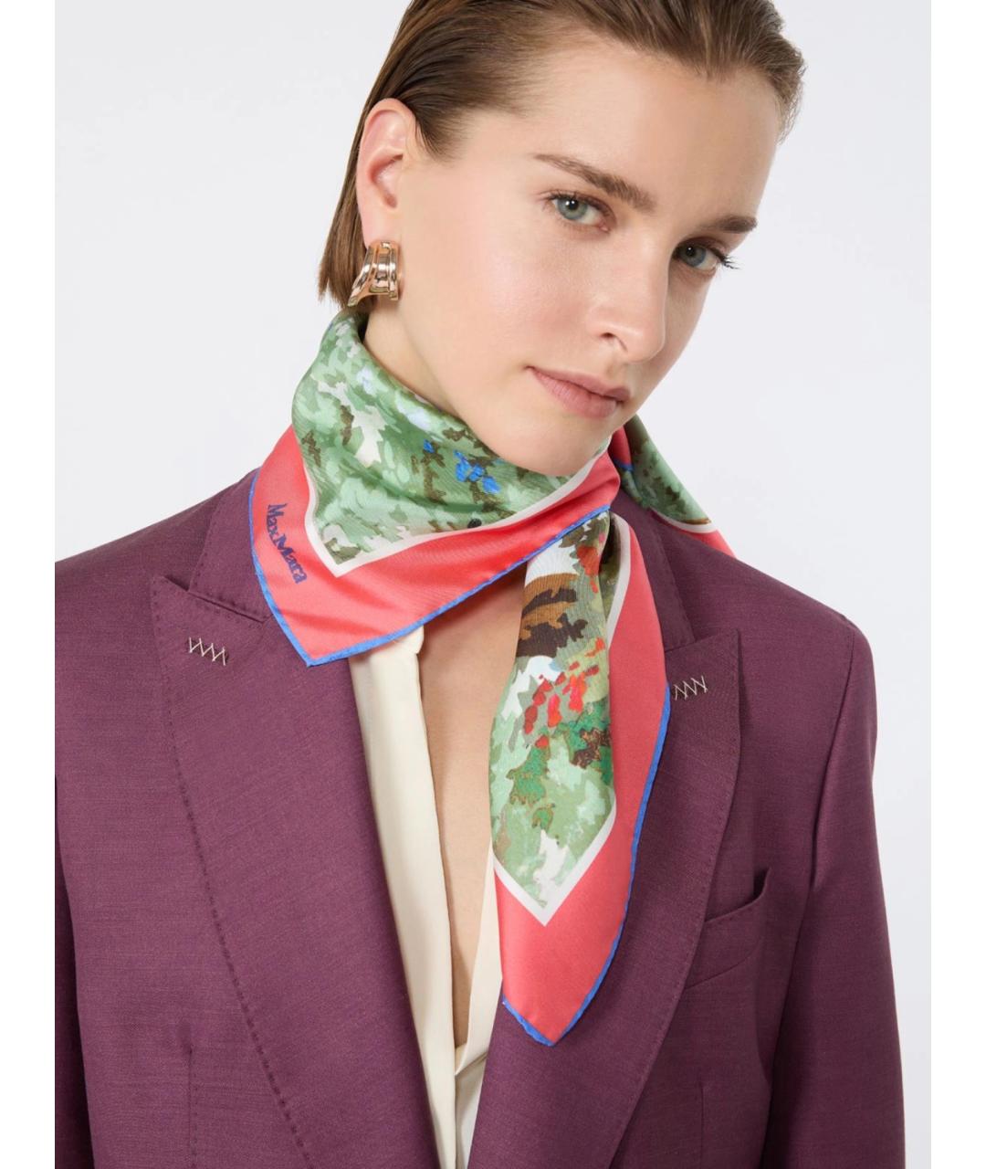 MAX MARA Мульти шелковый платок, фото 4