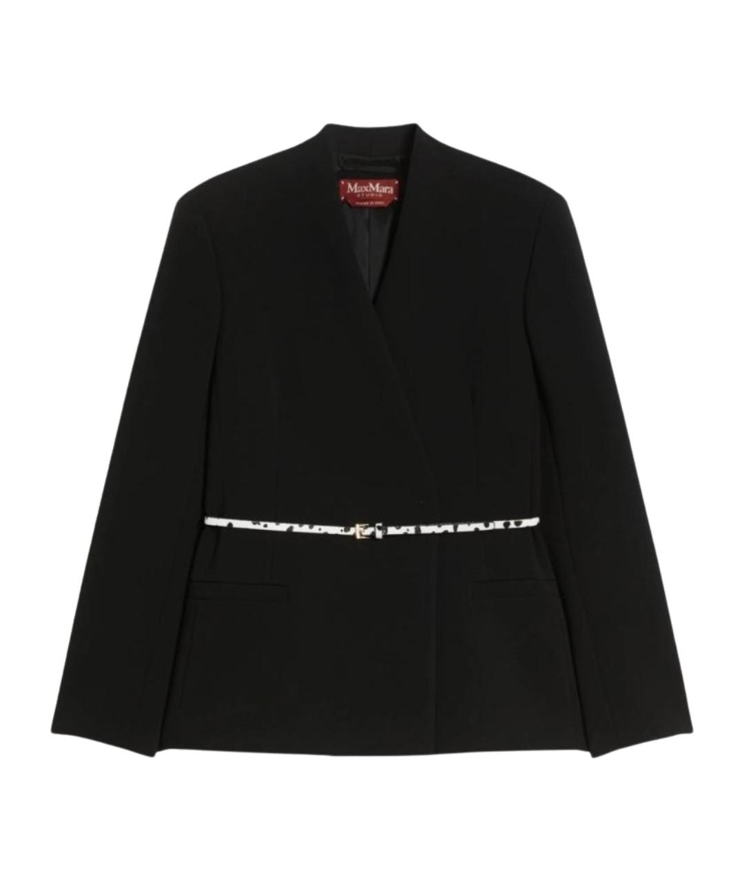 MAX MARA STUDIO Черный ацетатный жакет/пиджак, фото 1