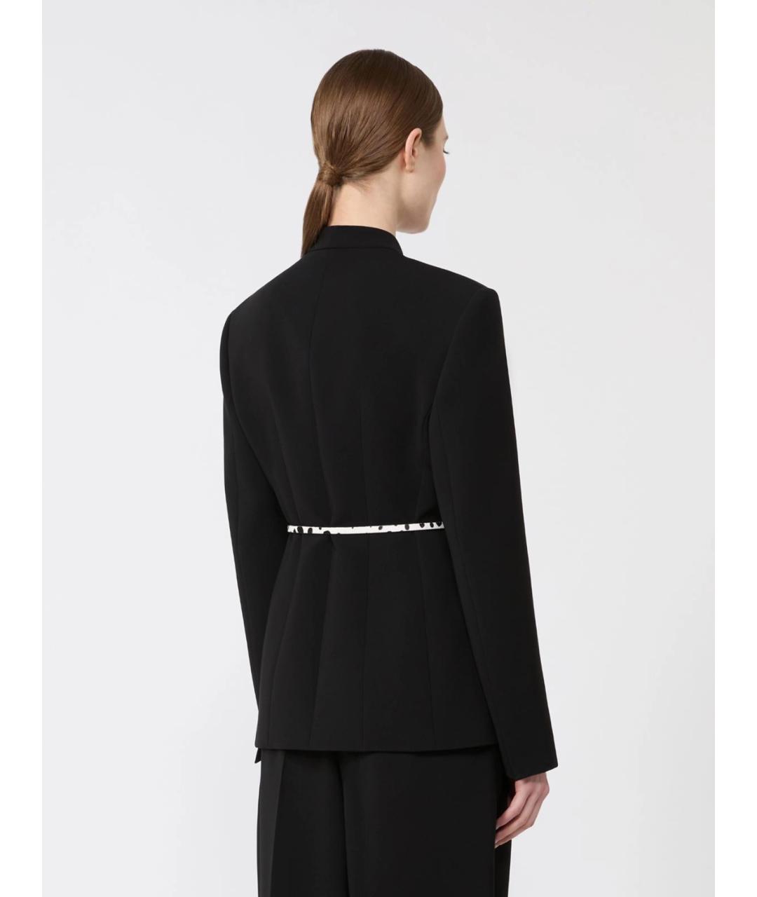 MAX MARA STUDIO Черный ацетатный жакет/пиджак, фото 4