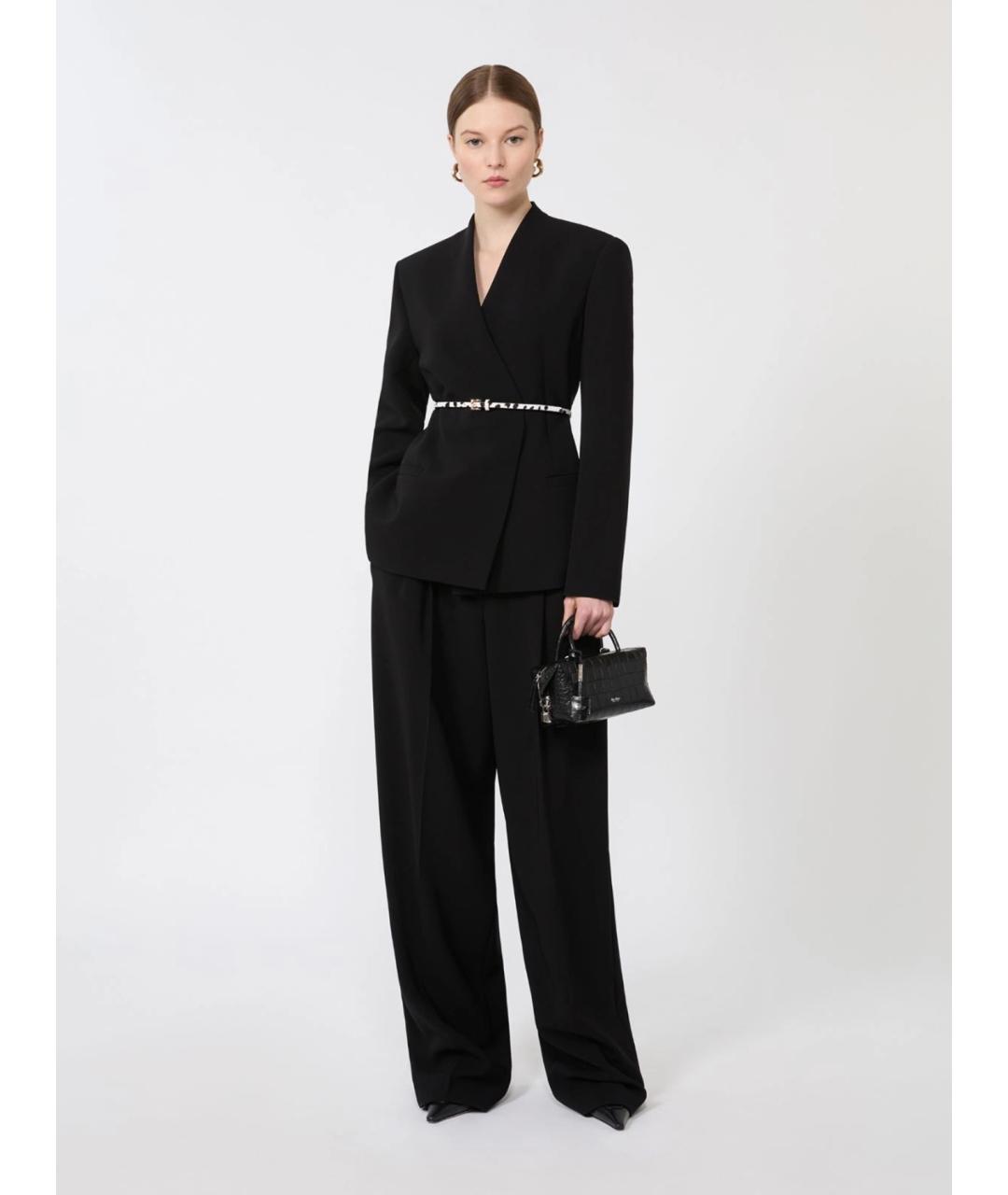 MAX MARA STUDIO Черный ацетатный жакет/пиджак, фото 2