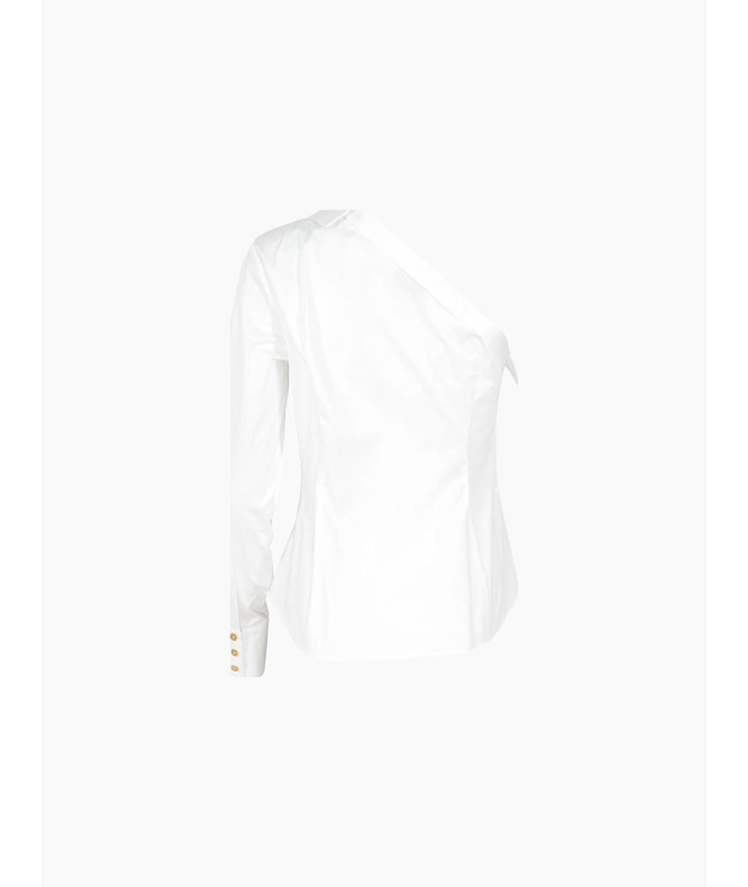 ELISABETTA FRANCHI Белая хлопковая рубашка, фото 2