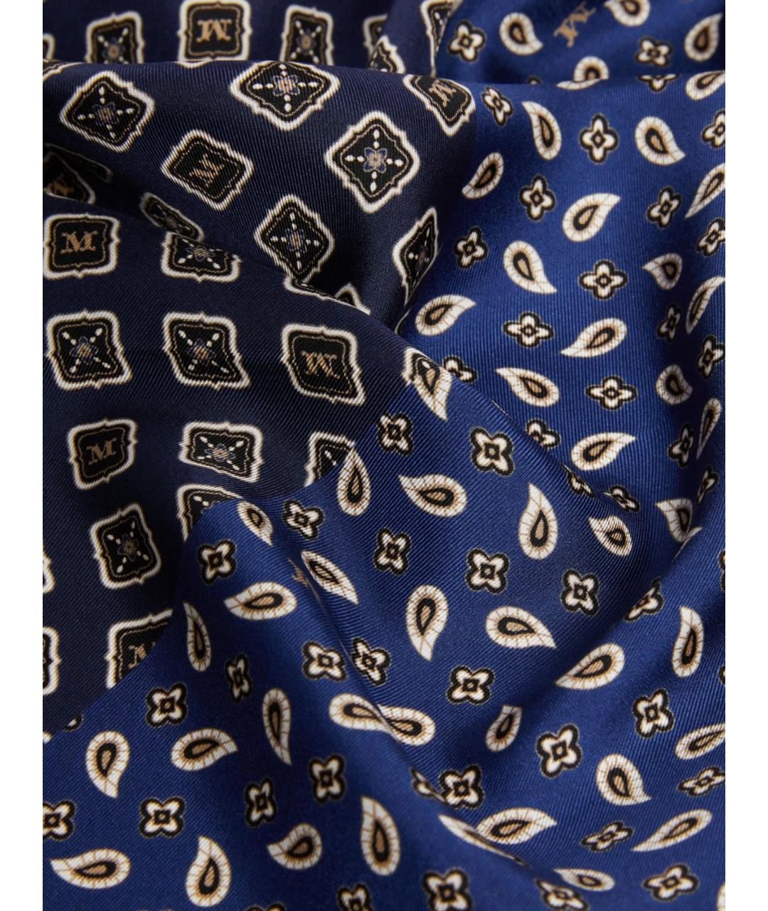 MAX MARA Синий шелковый платок, фото 3