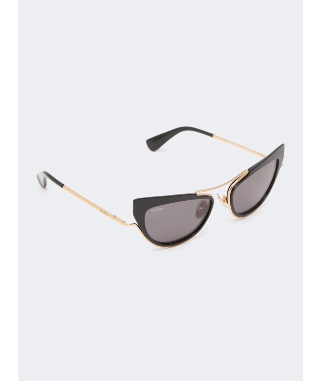 MAX MARA Черные металлические солнцезащитные очки, фото 3