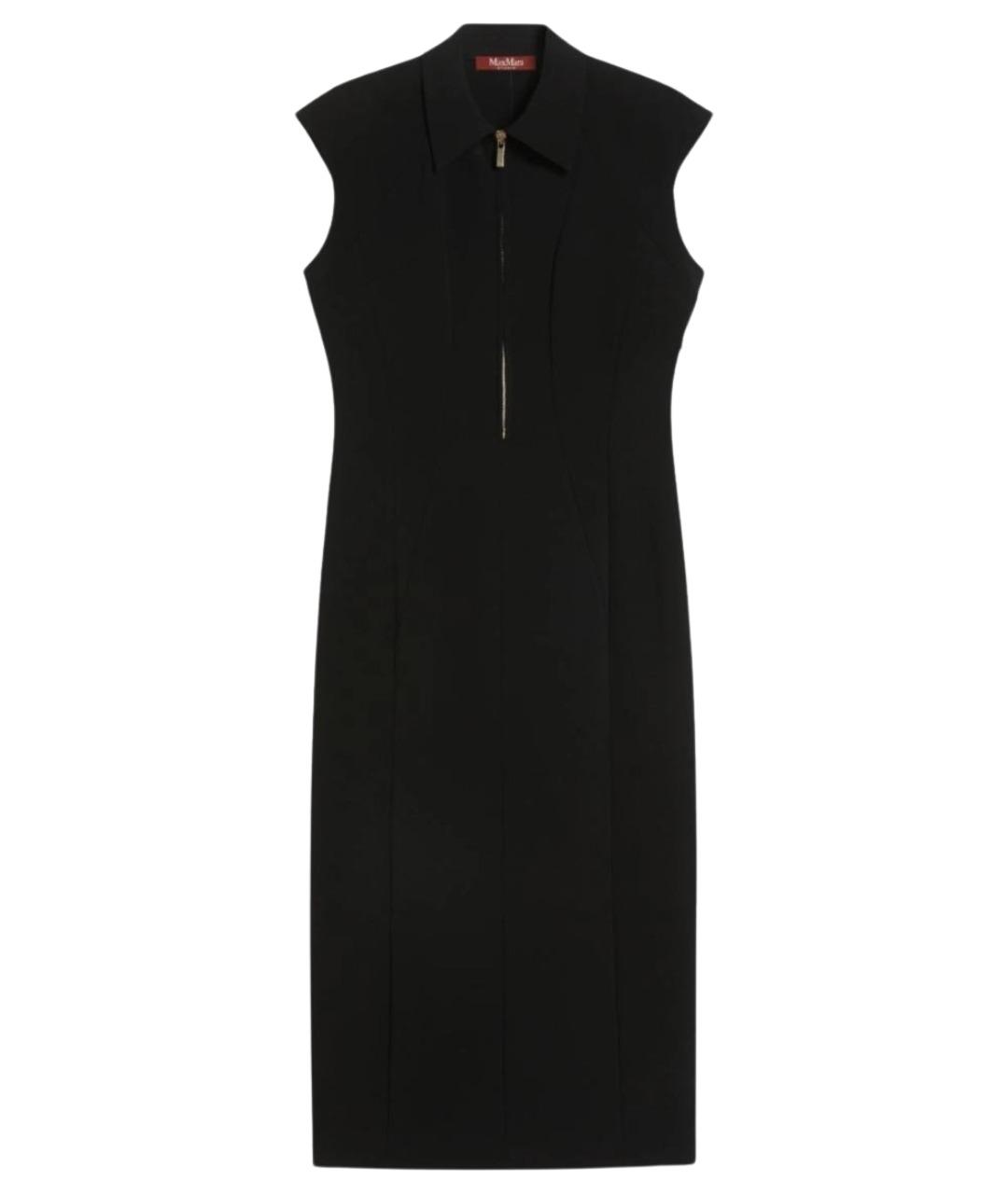 MAX MARA STUDIO Черное ацетатное повседневное платье, фото 1