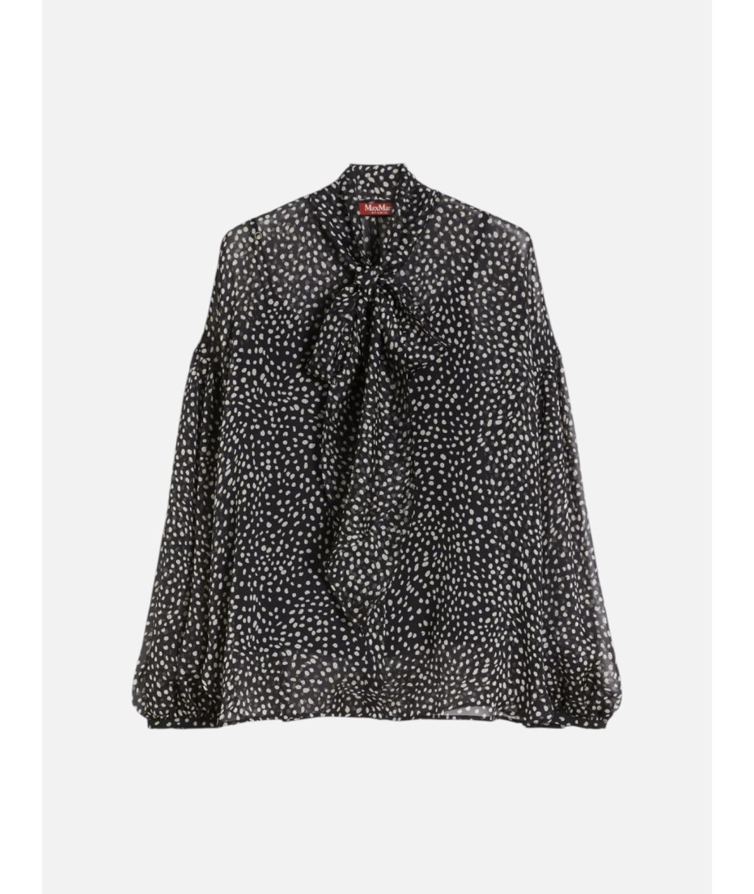 MAX MARA STUDIO Черная шелковая рубашка, фото 6