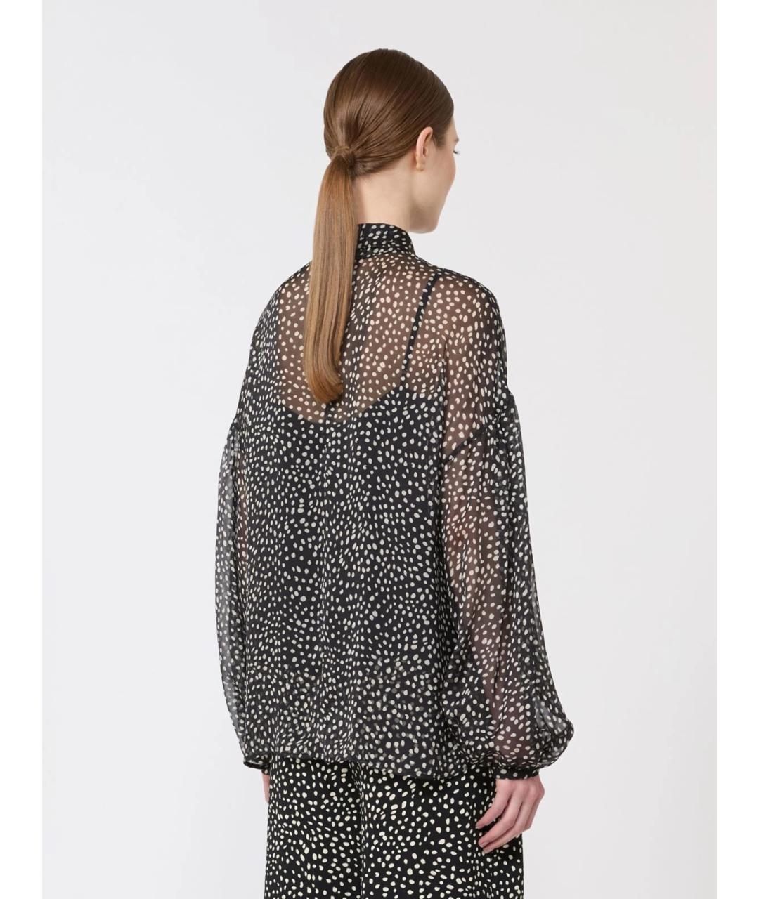 MAX MARA STUDIO Черная шелковая рубашка, фото 4