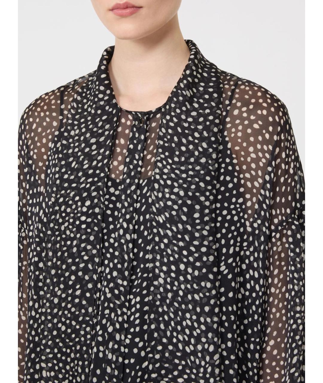 MAX MARA STUDIO Черная шелковая рубашка, фото 5