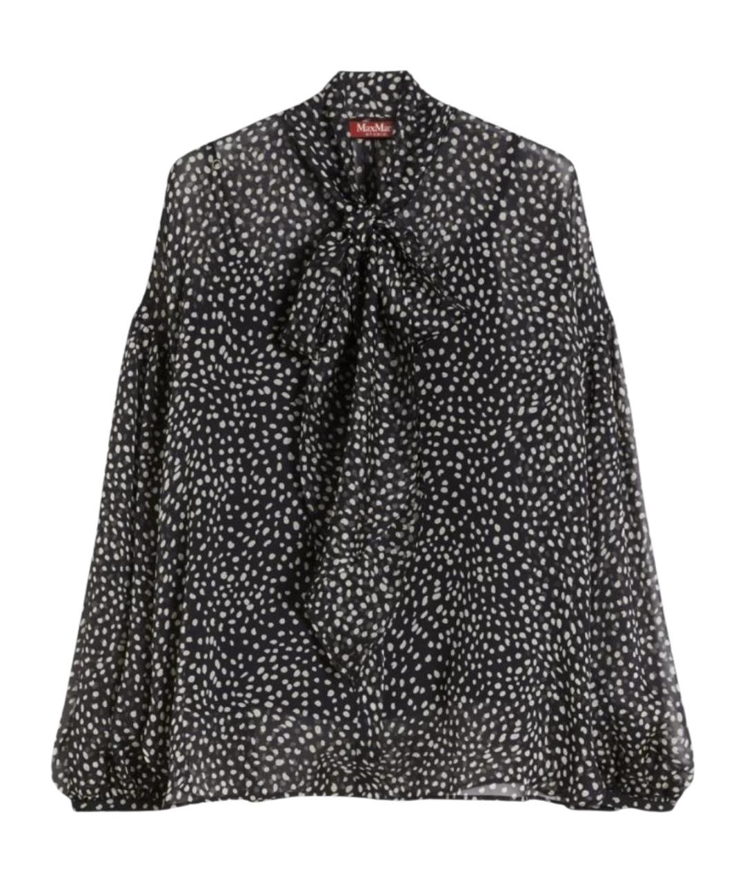 MAX MARA STUDIO Черная шелковая рубашка, фото 1