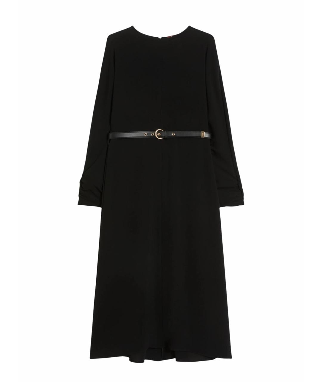 MAX MARA STUDIO Черное ацетатное повседневное платье, фото 7