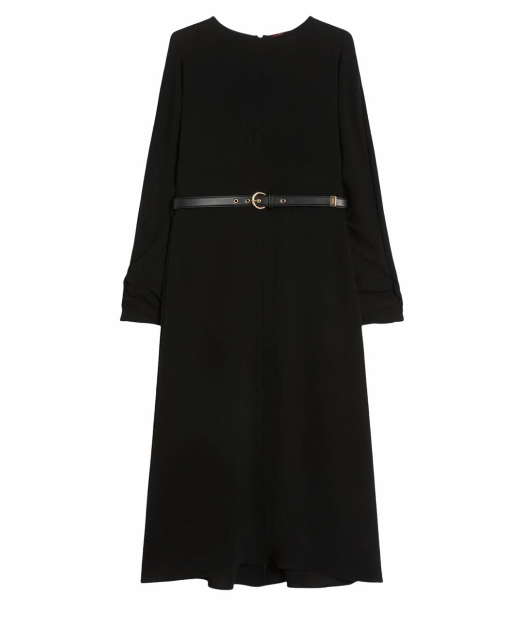 MAX MARA STUDIO Черное ацетатное повседневное платье, фото 1