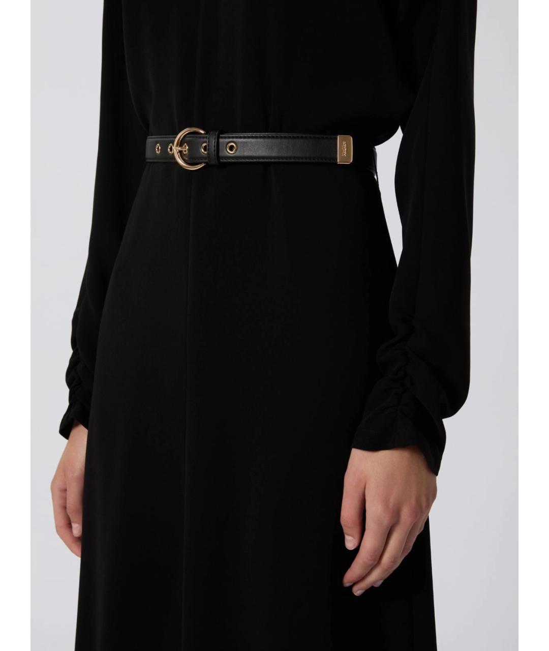 MAX MARA STUDIO Черное ацетатное повседневное платье, фото 5