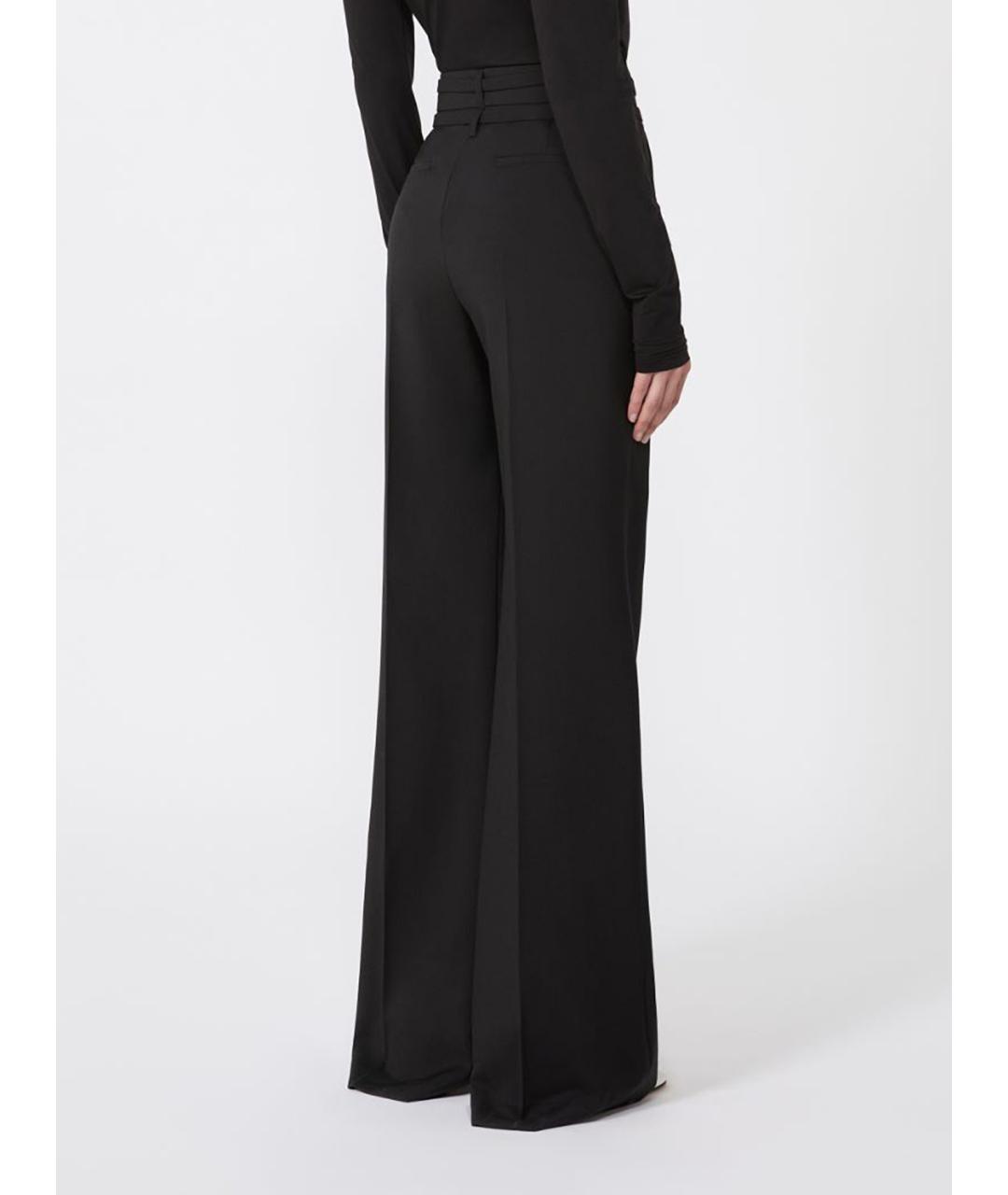 SPORTMAX Черные шерстяные брюки широкие, фото 4